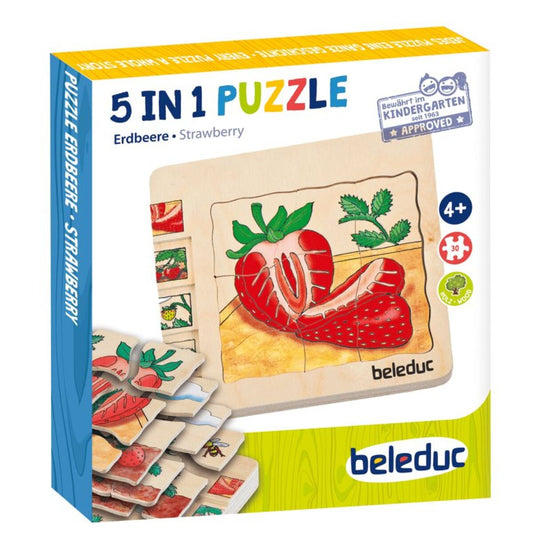 Beleduc Lagen-Puzzle "Erdbeere" 30 Teile
