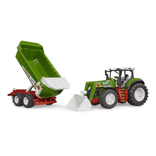 BRUDER® 03452 ROADMAX Traktor mit Frontlader und Kippanhänger