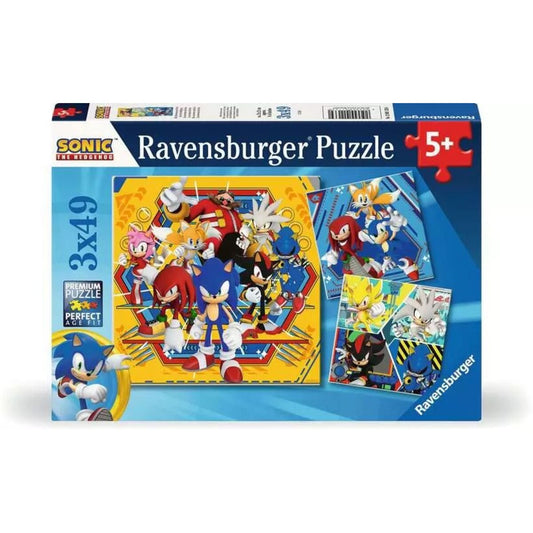 Ravensburger Puzzle - Die Abenteuer von Sonic 3 x 49 Teile