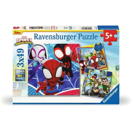 Ravensburger Puzzle - Spideys Abenteuer, 3 x 49 Teile