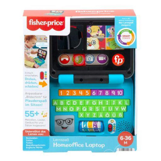 Fisher-Price Lernspaß Laptop, Lernspielzeug (Licht & Musik), ab 6 M.